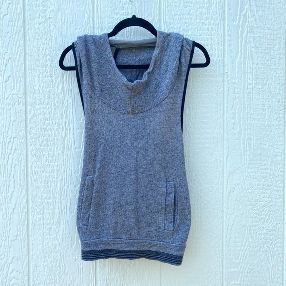 Alternative Jackets & Blazers - Alternative Apparel Cross Back Hooded Vest Grey S